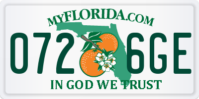 FL license plate 0726GE