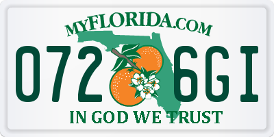 FL license plate 0726GI