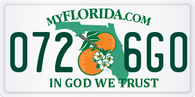FL license plate 0726GO