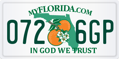 FL license plate 0726GP