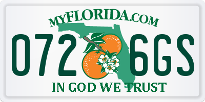 FL license plate 0726GS