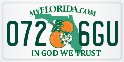 FL license plate 0726GU