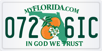 FL license plate 0726IC