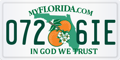 FL license plate 0726IE