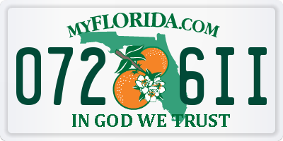 FL license plate 0726II