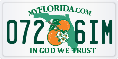 FL license plate 0726IM
