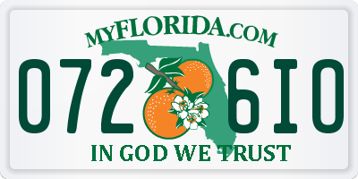 FL license plate 0726IO