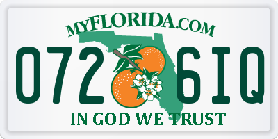 FL license plate 0726IQ