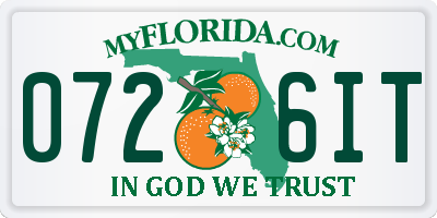 FL license plate 0726IT