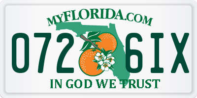 FL license plate 0726IX