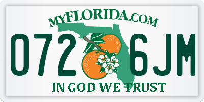 FL license plate 0726JM