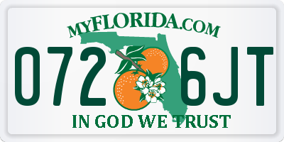 FL license plate 0726JT