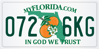FL license plate 0726KG
