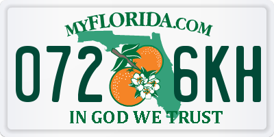 FL license plate 0726KH