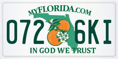 FL license plate 0726KI