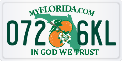FL license plate 0726KL