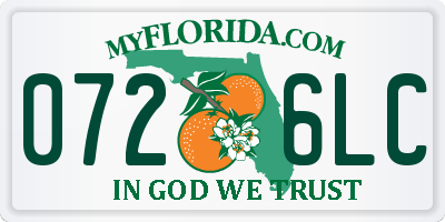 FL license plate 0726LC