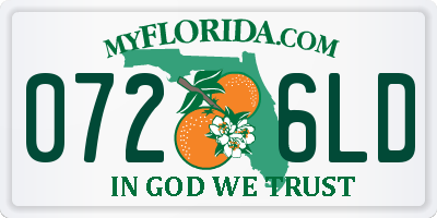 FL license plate 0726LD