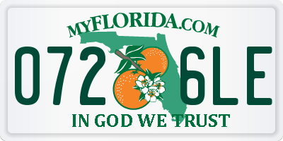 FL license plate 0726LE