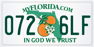 FL license plate 0726LF