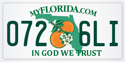 FL license plate 0726LI