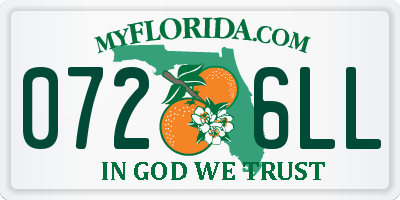 FL license plate 0726LL