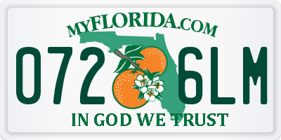 FL license plate 0726LM