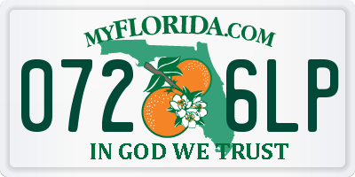 FL license plate 0726LP
