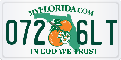 FL license plate 0726LT