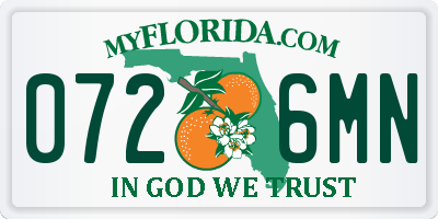 FL license plate 0726MN