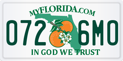 FL license plate 0726MO