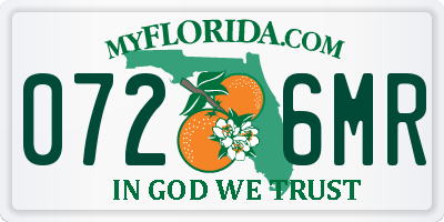 FL license plate 0726MR