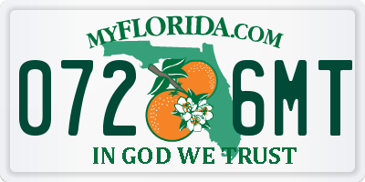 FL license plate 0726MT