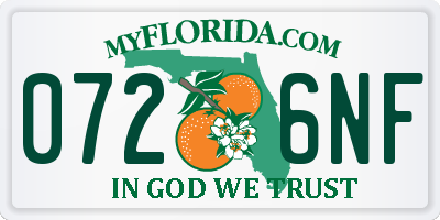 FL license plate 0726NF