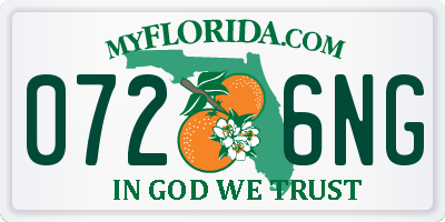 FL license plate 0726NG