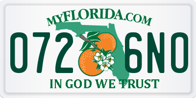 FL license plate 0726NO