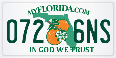 FL license plate 0726NS