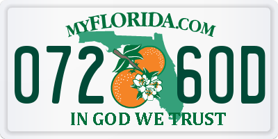 FL license plate 0726OD