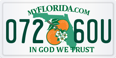 FL license plate 0726OU