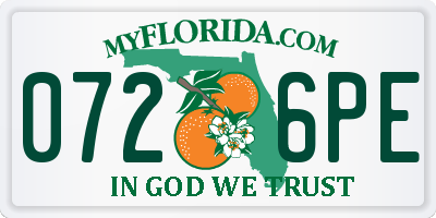 FL license plate 0726PE
