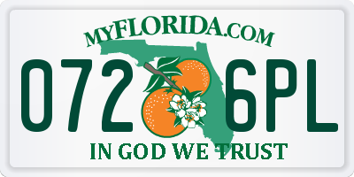 FL license plate 0726PL