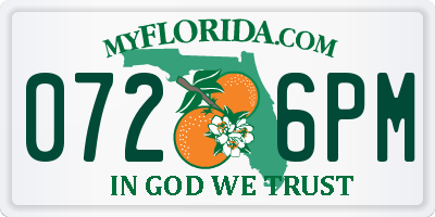 FL license plate 0726PM