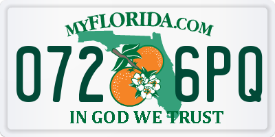 FL license plate 0726PQ