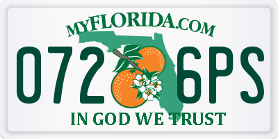 FL license plate 0726PS