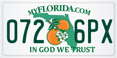 FL license plate 0726PX