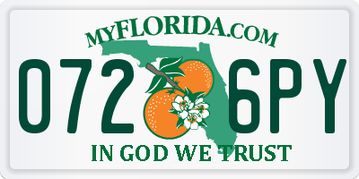 FL license plate 0726PY