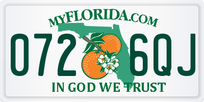 FL license plate 0726QJ