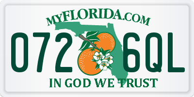 FL license plate 0726QL
