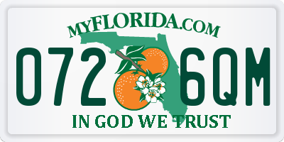 FL license plate 0726QM