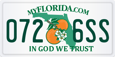 FL license plate 0726SS